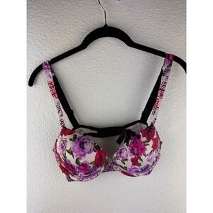 Victoria's Secret Very Sexy Push Up Bra Floral Print 34C C75